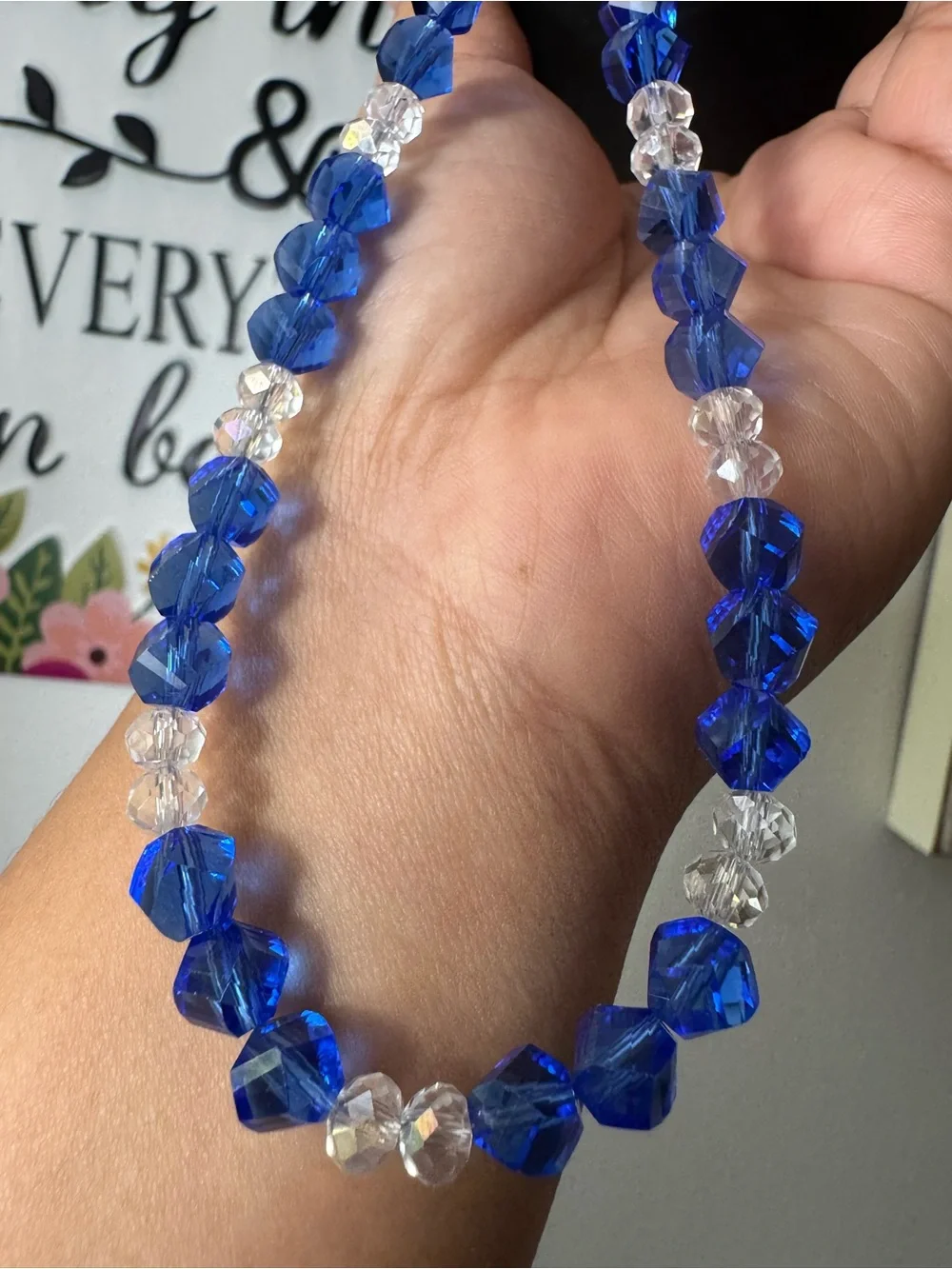 Bling Bling Crystal and Blue Phone/Key/Bag Chain #P1075